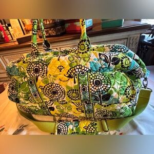 VERA BRADLEY Floral Quilted Women's Bag - Green and Blue
